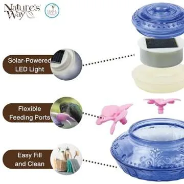 Nature's Way Illuminated Antique Hummingbird Feeder