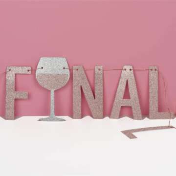 Party101 Finally 21 Banner - 21 Birthday Decorations for Her - Rose Gold & Silver Themed Happy 21st Birthday Decorations for Her - 21st Birthday Decor Backdrop Sign - 21st Bday Decorations for Her