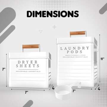 KOANEssentials Farmhouse Decor Laundry Organizing Set