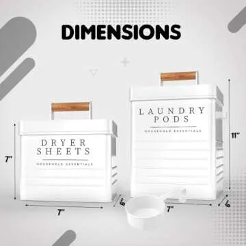 KOANEssentials Farmhouse Decor Laundry Organizing Set