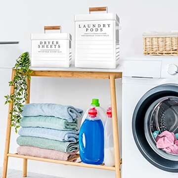 KOANEssentials Farmhouse Decor Laundry Organizing Set