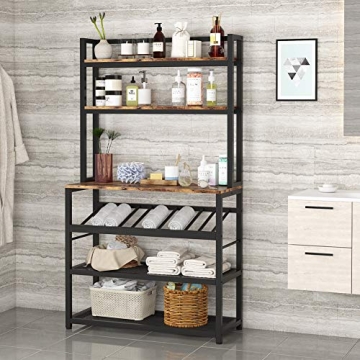 Compact and Stylish 6-Tier Kitchen Baker’s Rack
