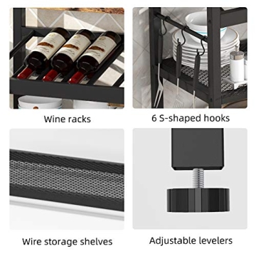 Compact and Stylish 6-Tier Kitchen Baker’s Rack