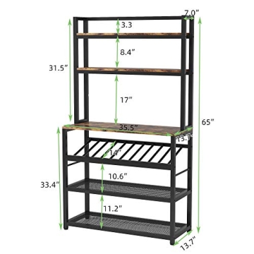 Compact and Stylish 6-Tier Kitchen Baker’s Rack