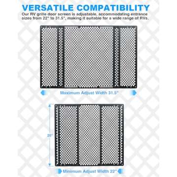 Altyostar Adjustable RV Screen Door Protector for Dogs