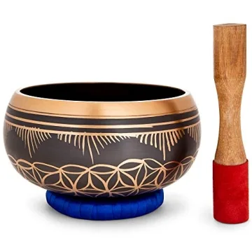 Meditative Flower of Life Singing Bowl for Relaxation