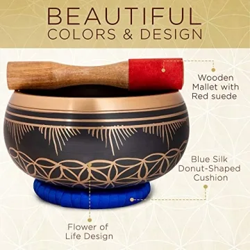 Meditative Flower of Life Singing Bowl for Relaxation
