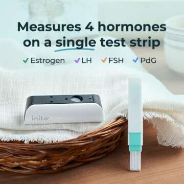 Inito Fertility Monitor & Hormone Tracker for Women | Estrogen, LH, PdG (Urine Metabolite of progesterone), FSH | Track and Confirm Ovulation | Includes 15 Test Strips (iPhone 13 Pro)