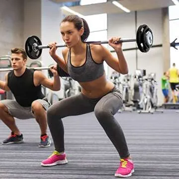 RitFit Weight Plates for Barbell, 2-Inch Olympic Rubber Grip Plates for Weightlifting and Strength Training in Home & Gym, Single, Pair and Sets(2.5 LB, Pair)