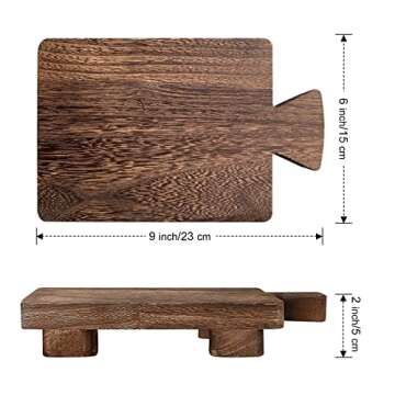 Wood Soap Stand, Kitchen SoapTray Plant Holder Wooden Soap Holder for Bottles Wood Riser Pedestal St...