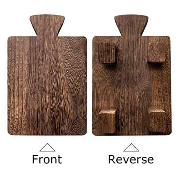 Wood Soap Stand, Kitchen SoapTray Plant Holder Wooden Soap Holder for Bottles Wood Riser Pedestal Stand Wood Tray for Kitchen Bathroom Sink Decorative (Vintage Black)