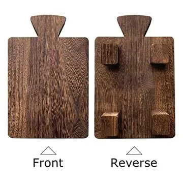 Wood Soap Stand, Kitchen SoapTray Plant Holder Wooden Soap Holder for Bottles Wood Riser Pedestal Stand Wood Tray for Kitchen Bathroom Sink Decorative (Vintage Black)