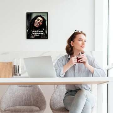 Bob Marley Inspirational Quotes Wall Art Print - Vibrant Poster for Home