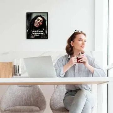 Bob Marley Inspirational Quotes Wall Art Print - Vibrant Poster for Home