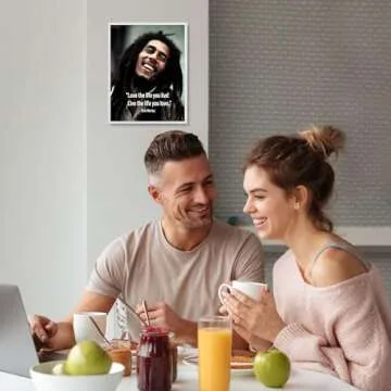 Bob Marley Inspirational Quotes Wall Art Print - Vibrant Poster for Home