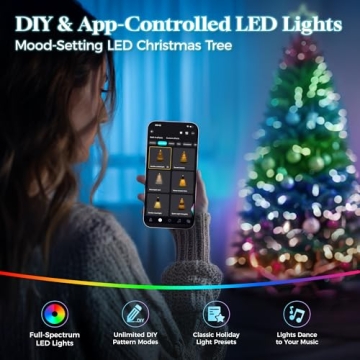 6 ft App-Controlled Prelit Christmas Tree with RGBW Lights