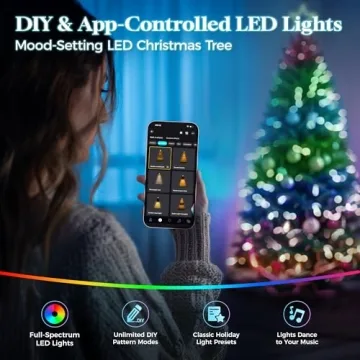6 ft App-Controlled Prelit Christmas Tree with RGBW Lights
