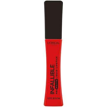 L’Oréal Paris Infallible Pro Matte Liquid Lipstick, Long-Lasting Intense Matte Color, Up to 16HR Wear, highly pigmented, full coverage liquid lipstick, Red Affair, 0.21 fl. oz.