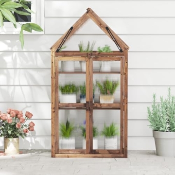 Happygrill Cold Frame Greenhouse with Adjustable Shelves