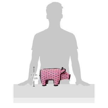 TUFFY - World's Tuffest Soft Dog Toy - Barnyard Pig- Multiple Layers. Made Durable, Strong & Tough. Interactive Play (Tug, Toss & Fetch). Machine Washable & Floats