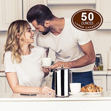 Secura French Press Coffee Maker Insulated Stainless Steel