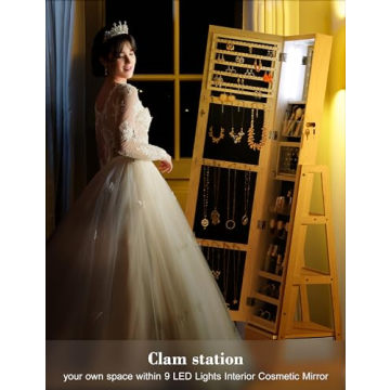 Elegant Nicetree Jewelry Cabinet with Touch Screen Mirror