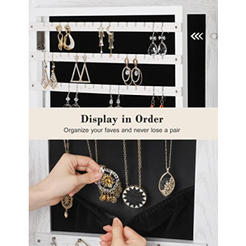 Elegant Nicetree Jewelry Cabinet with Touch Screen Mirror