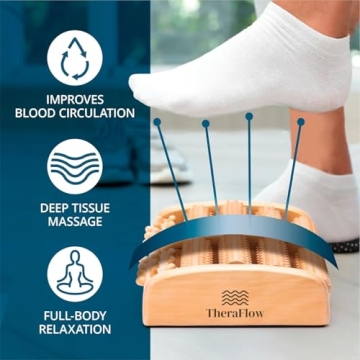 Theraflow Wooden Foot Massager Plantar Fasciitis Relief