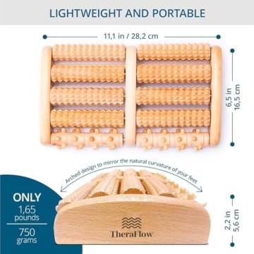 Theraflow Wooden Foot Massager Plantar Fasciitis Relief