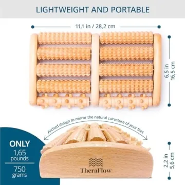 Theraflow Wooden Foot Massager Plantar Fasciitis Relief