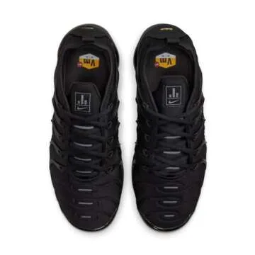 NIKE Air Vapormax Plus, Black/Black-Dark Grey, 10 US