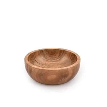 Samhita Acacia Wooden Small Bowl For Nuts, Candy, Appetizer, Snacks, Olive and Salsa | Dining Décor Absolute Beautiful (Set of 4) (4" x 4" X 1.5")