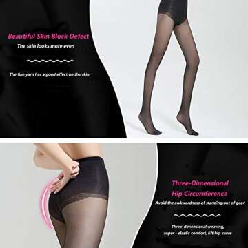 WEANMIX 40D Control Top Pantyhose - Chic & Comfortable