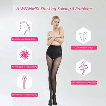 WEANMIX 40D Control Top Pantyhose - Chic & Comfortable