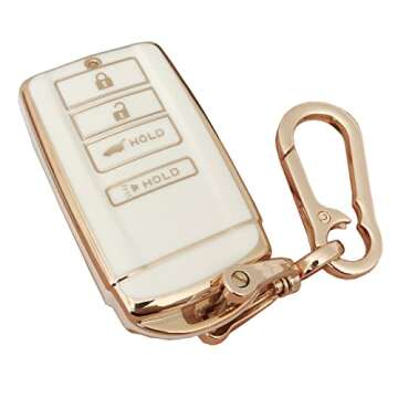 QIXIUBIA for Acura Key Fob Cover TPU Key Fob Shell Protector Shell Keyless Remote Smart Key Holder F...