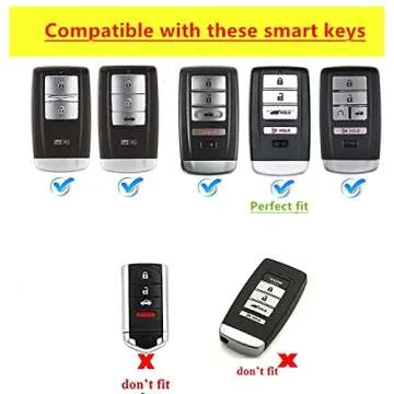 QIXIUBIA for Acura Key Fob Cover TPU Key Fob Shell Protector Shell Keyless Remote Smart Key Holder Fit for Honda Acura CDX NSX RDX RLX TLX TLX-L (White)