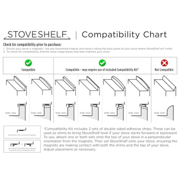 StoveShelf 30" Length Stainless Steel Finish Magnetic Shelf for Kitchen Stove - Kitchen Storage Solution with Zero Installation - Over Stove Spice Rack Organizer