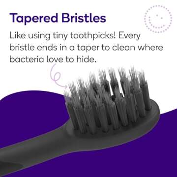 BURST Genuine Replacement Heads for Original Sonic Electric Toothbrush (Black/3 Pack) | Ultra Soft Bristles for a Deep Clean | Stain & Plaque Removal