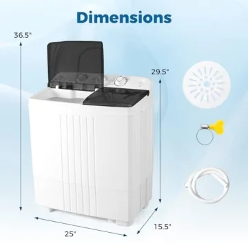 COSTWAY Portable Twin Tub Washer: Compact Laundry Solution