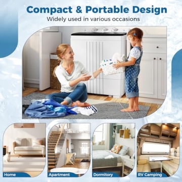 COSTWAY Portable Twin Tub Washer: Compact Laundry Solution
