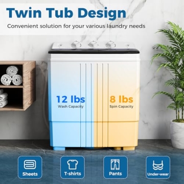 COSTWAY Portable Twin Tub Washer: Compact Laundry Solution
