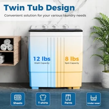 COSTWAY Portable Twin Tub Washer: Compact Laundry Solution