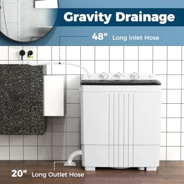 COSTWAY Portable Twin Tub Washer: Compact Laundry Solution