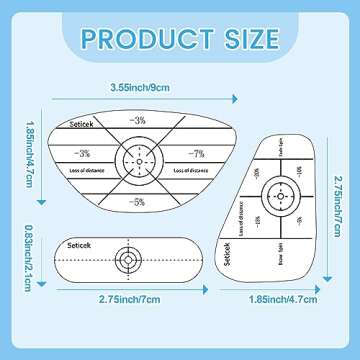 Seticek Golf Impact Tape Set 300Pcs, Self-Teaching Sweet Spot and Consistency Analysis, Golf Club Impact Stickers for Woods Irons and Putters Each 100 Pcs,Useful Training Aid Improve Ball Striking