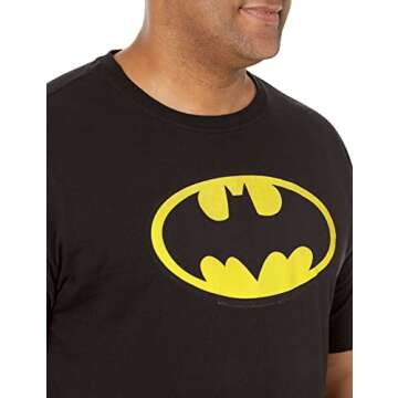DC Comics Men's Batman Basic Logo T-Shirt in Black