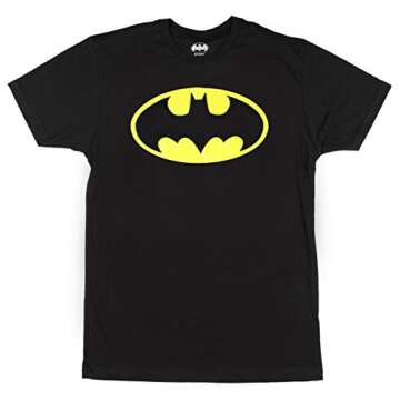DC Comics Men's Batman Basic Logo T-Shirt in Black