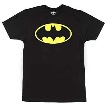 DC Comics Men's Batman Basic Logo T-Shirt in Black