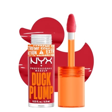 NYX PROFESSIONAL MAKEUP Duck Plump High Pigment Plumping Lip Gloss with Spicy Ginger, Vegan Lip Make...