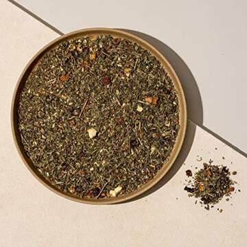 AIP Diet Immune Support Feel Better Herbal Tea - Immunity Tea Vitamin C Rich Lemon Balm Blend for Autoimmune Protocol, Whole 30, Paleo friendly - 100% Organic Loose Leaf Herbs with Lemonbalm, Ginger, Orange Peel, Rosehips