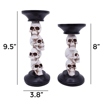 Etistta Halloween Skull Candle Holders - Perfect for Decor
